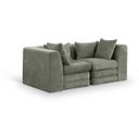 The appearance of Stellar 76 Inch Chenille Fabric Upholstered 2 Piece Modular Loveseat In Green designed by Meridian in the modern / contemporary interior design. This green piece of furniture  was selected by 1StopBedrooms from Stellar Collection to add a touch of cosiness and style into your home. Sku: 608Green-Corner;608Green-Corner. Material: Chenille.
