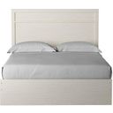 The appearance of Stelsie White Queen Panel Bed designed by Signature Design by Ashley in the transitional interior design. This white piece of furniture was selected by 1StopBedrooms from Stelsie Collection to add a touch of cosiness and style into your home. Sku: B2588-71;B2588-96. Bed Type: Panel Bed. Material: Wood. Bed Size: Queen.