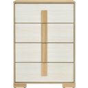The appearance of Sterling Chest In Cream designed by Homelegance in the modern / contemporary interior design. This cream piece of furniture was selected by 1StopBedrooms from Sterling Collection to add a touch of cosiness and style into your home. Sku: 2330-9. Material: Veneer.