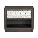 The appearance of Sterling West 1-Drawer Nightstand with USB A-C In Ash Gray designed by Furniture of America in the modern / contemporary interior design. This ash gray piece of furniture  was selected by 1StopBedrooms from Sterling West Collection to add a touch of cosiness and style into your home. Sku: FM79001ES-N1. Material: Solid Rubberwood.
