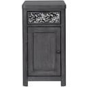 The appearance of Sterling West Chairside Table with USB In Ash Gray designed by Furniture of America in the modern / contemporary interior design. This ash gray piece of furniture  was selected by 1StopBedrooms from Sterling West Collection to add a touch of cosiness and style into your home. Sku: FM49001ES-T. Material: Rubberwood.
