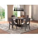 The appearance of Sterling West Round Dining Table In Ash Gray designed by Furniture of America in the modern / contemporary interior design. This ash gray piece of furniture  was selected by 1StopBedrooms from Sterling West Collection to add a touch of cosiness and style into your home. Sku: FM39004ES-RT. Table Top Shape: Round. Size: 54". Material: Solid Rubberwood.
