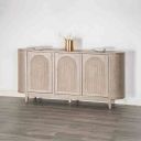 The appearance of Sterling West Server In White Oak designed by Furniture of America in the modern / contemporary interior design. This white oak piece of furniture  was selected by 1StopBedrooms from Sterling West Collection to add a touch of cosiness and style into your home. Sku: FM39004AK-SV. Material: Solid Rubberwood.