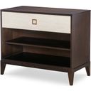 Stocked Single Drawer Large Nightstand In Brown