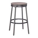 Stockton Grey Oak Seat Backless Swivel Bar Stool