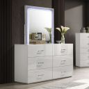 Stoholm Mirror with LED In White