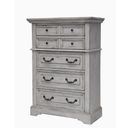The appearance of Stonebrook Antique Gray Chest designed by American Woodcrafters in the traditional interior design. This gray piece of furniture was selected by 1StopBedrooms from Stonebrook Collection to add a touch of cosiness and style into your home. Sku: 7820-150. Material: Wood.