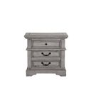 The appearance of Stonebrook Antique Gray Nightstand designed by American Woodcrafters in the traditional interior design. This gray piece of furniture was selected by 1StopBedrooms from Stonebrook Collection to add a touch of cosiness and style into your home. Sku: 7820-430. Material: Wood.