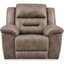 The appearance of Stoneland Recliner In Fossil designed by Signature Design by Ashley in the modern / contemporary interior design. This fossil piece of furniture was selected by 1StopBedrooms from Stoneland Collection to add a touch of cosiness and style into your home. Sku: 3990525. Material: Faux Leather.