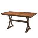 The appearance of Stormy Ridge Chickory And Black Butterfly Leaf Counter Height Dining Table designed by A-America in the transitional interior design. This black and brown piece of furniture was selected by 1StopBedrooms from Stormy Ridge Collection to add a touch of cosiness and style into your home. Sku: STOBL670B;STOBL630T. Table Top Shape: Rectangular. Material: Rubberwood. Size: 72" x 36".