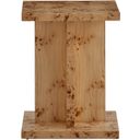 Stowe Solid Wood with Poplar Veneer Wood End Table In Brown