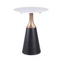 Streatham Dining Table In Black/White/Gold
