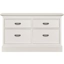 The appearance of Structures Double Storage Console In White designed by Hammary in the modern / contemporary interior design. This white piece of furniture  was selected by 1StopBedrooms from Structures Collection to add a touch of cosiness and style into your home. Sku: 267-512;267-542;267-582. Material: Birch Veneer.