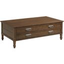 The appearance of Structures Rectangular Drawer Coffee Table In Sable designed by Hammary in the transitional interior design. This sable piece of furniture  was selected by 1StopBedrooms from Structures Collection to add a touch of cosiness and style into your home. Sku: 267-910S. Material: Birch Veneer.
