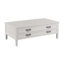 The appearance of Structures Rectangular Drawer Coffee Table In White designed by Hammary in the modern / contemporary interior design. This white piece of furniture  was selected by 1StopBedrooms from Structures Collection to add a touch of cosiness and style into your home. Sku: 267-910. Material: Wood.