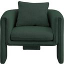 The appearance of Stylus Boucle Fabric Accent Chair In Green designed by Meridian in the modern / contemporary interior design. This green piece of furniture was selected by 1StopBedrooms from Stylus Collection to add a touch of cosiness and style into your home. Sku: 425Green. Material: Boucle.