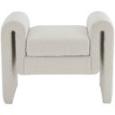 The appearance of Stylus Boucle Fabric Single Seater Bench In Cream designed by Meridian in the modern / contemporary interior design. This cream piece of furniture was selected by 1StopBedrooms from Stylus Collection to add a touch of cosiness and style into your home. Sku: 148Cream. Material: Wood.