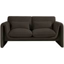 The appearance of Stylus Boucle Fabric Loveseat In Brown designed by Meridian in the modern / contemporary interior design. This brown piece of furniture was selected by 1StopBedrooms from Stylus Collection to add a touch of cosiness and style into your home. Sku: 198Brown-L. Material: Boucle.