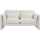 The appearance of Stylus Boucle Fabric Loveseat In Cream designed by Meridian in the modern / contemporary interior design. This cream piece of furniture was selected by 1StopBedrooms from Stylus Collection to add a touch of cosiness and style into your home. Sku: 198Cream-L. Material: Boucle.