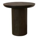 Sullivan 24 Inch Solid Wood Round End Table In Dark Brown