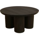 Sullivan Solid Wood Round Coffee Table In Dark Brown