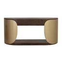 Sultana Console Table In Dark Brown and Brushed Brass