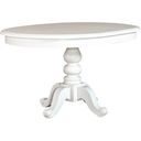 The appearance of Summer House Round Pedestal Dining Table In Oyster White designed by Liberty in the country / farmhouse interior design. This oyster white piece of furniture was selected by 1StopBedrooms from Summer House Collection to add a touch of cosiness and style into your home. Sku: 607-T4254;607-P4254. Table Top Shape: Round. Material: Wood. Size: 42".