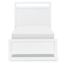 Summerland Complete Twin Panel Bed In Pure White