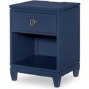 The appearance of Summerland Inkwell Blue Finish Open Nightstand designed by Legacy Classic in the modern / contemporary interior design. This blue piece of furniture was selected by 1StopBedrooms from Summerland Collection to add a touch of cosiness and style into your home. Sku: 1162-3101. Material: Poplar.