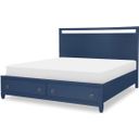 The appearance of Summerland Inkwell Blue Finish Queen Panel Bed With Storage designed by Legacy Classic in the modern / contemporary interior design. This blue piece of furniture was selected by 1StopBedrooms from Summerland Collection to add a touch of cosiness and style into your home. Sku: 1162-4105;1162-4235;1162-4904. Bed Type: Panel Bed. Bed Size: Queen. Material: Poplar.