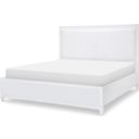 The appearance of Summerland Pure White Queen Upholstered Bed designed by Legacy Classic in the modern / contemporary interior design. This white piece of furniture was selected by 1StopBedrooms from Summerland Collection to add a touch of cosiness and style into your home. Sku: 1160-4205;1160-4215;1160-4901. Bed Size: Queen. Material: Wood Veneer. Bed Type: Upholstered Bed.