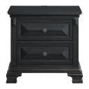 Sumner 2-Drawer Nightstand with USB In Black