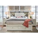 The appearance of Sun Valley White Queen Bookcase Storage Bed designed by A-America in the rustic / southwestern interior design. This white piece of furniture  was selected by 1StopBedrooms from Sun Valley Collection to add a touch of cosiness and style into your home. Sku: SUVWT503G;SUVWT503H;SUVWT503P;SUVWT503R. Bed Type: Storage Bed. Bed Size: Queen. Material: Pine.