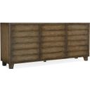 The appearance of Sundance Buffet designed by Hooker in the transitional interior design. This dark wood piece of furniture was selected by 1StopBedrooms from Sundance Collection to add a touch of cosiness and style into your home. Sku: 6015-75900-89. Material: Pine.