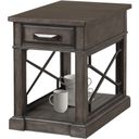 The appearance of Sundance Smokey Gray Chairside End Table designed by Parker House in the transitional interior design. This smokey gray piece of furniture was selected by 1StopBedrooms from Sundance Collection to add a touch of cosiness and style into your home. Sku: SUN#06-SGR. Material: Poplar Solid.