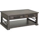 The appearance of Sundance Smokey Gray Cocktail Table designed by Parker House in the transitional interior design. This smokey gray piece of furniture was selected by 1StopBedrooms from Sundance Collection to add a touch of cosiness and style into your home. Sku: SUN#01-SGR. Material: Poplar Solid.