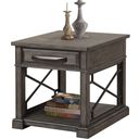 The appearance of Sundance Smokey Gray End Table designed by Parker House in the transitional interior design. This smokey gray piece of furniture was selected by 1StopBedrooms from Sundance Collection to add a touch of cosiness and style into your home. Sku: SUN#02-SGR. Material: Poplar Solid.