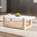 The appearance of Sundbry Coffee Table In White and Natural designed by Furniture of America in the modern / contemporary interior design. This white/natural piece of furniture  was selected by 1StopBedrooms from Sundbry Collection to add a touch of cosiness and style into your home. Sku: FM44010NT-C. Material: MDF.