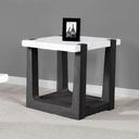 The appearance of Sundbry End Table In White and Black designed by Furniture of America in the modern / contemporary interior design. This white/black piece of furniture  was selected by 1StopBedrooms from Sundbry Collection to add a touch of cosiness and style into your home. Sku: FM44010BK-E. Material: MDF.