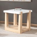 The appearance of Sundbry End Table In White and Natural designed by Furniture of America in the modern / contemporary interior design. This white/natural piece of furniture  was selected by 1StopBedrooms from Sundbry Collection to add a touch of cosiness and style into your home. Sku: FM44010NT-E. Material: MDF.