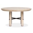 Sunset Cove Extendable Round Dining Table In Sanibel Brown