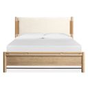 Sunset Cove Queen Panel Upholstered Bed In Sanibel Brown