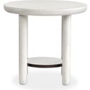 Sunset Cove Round End Table In Moonlight Pearl