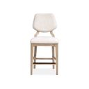Sunset Cove Upholstered Counter Chair Set of 2 In Sanibel Brown