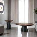 The appearance of Surdal Oval Coffee Table In Black designed by Furniture of America in the modern / contemporary interior design. This black piece of furniture  was selected by 1StopBedrooms from Surdal Collection to add a touch of cosiness and style into your home. Sku: FM44005BK-CO-1;FM44005BK-CO-2. Material: Paper Veneer.