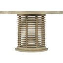 The appearance of Surfrider 48in Rattan Round Dining Table designed by Hooker in the transitional interior design. This light wood piece of furniture was selected by 1StopBedrooms from Surfrider Collection to add a touch of cosiness and style into your home. Sku: 6015-75203B-80;6015-75203T-80. Table Top Shape: Round. Size: 48". Material: Cane.