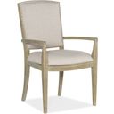 The appearance of Surfrider Carved Back Arm Chair set of 2 designed by Hooker in the transitional interior design. This beige piece of furniture was selected by 1StopBedrooms from Surfrider Collection to add a touch of cosiness and style into your home. Sku: 6015-75401-80. Material: Fabric.