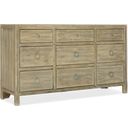 The appearance of Surfrider Nine-Drawer Dresser designed by Hooker in the transitional interior design. This light wood piece of furniture  was selected by 1StopBedrooms from Surfrider Collection to add a touch of cosiness and style into your home. Sku: 6015-90202-80. Material: Veneer.