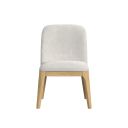 Sutton Dining Side Chair with Fabric Set of 2 In Natural and White