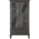 The appearance of Sutton Place Door Bookcase In Weathered Charcoal designed by Magnussen in the traditional interior design. This weathered charcoal piece of furniture was selected by 1StopBedrooms from Sutton Collection to add a touch of cosiness and style into your home. Sku: H3612-22. Material: Pine.